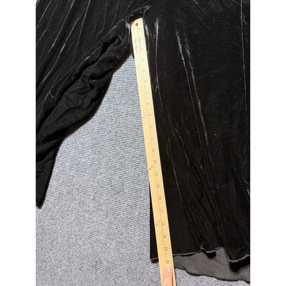 Lane Bryant Gaucho Pants Women 26/28 Black NWT Velvet Wide Leg Cropped - Picture 7 of 10
